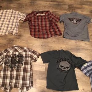 Lot of 9 Harley Davidson button down shirts size M